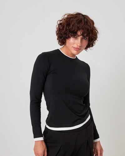 Longsleeve cu efect de tricou