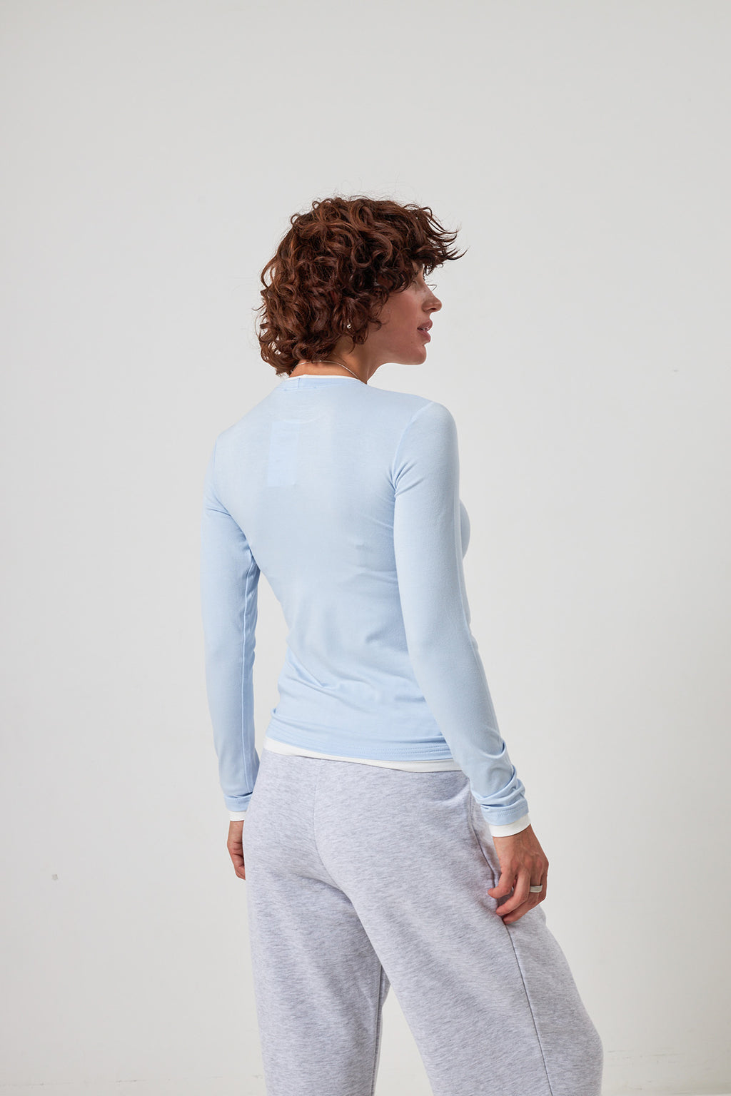 Longsleeve cu efect de tricou