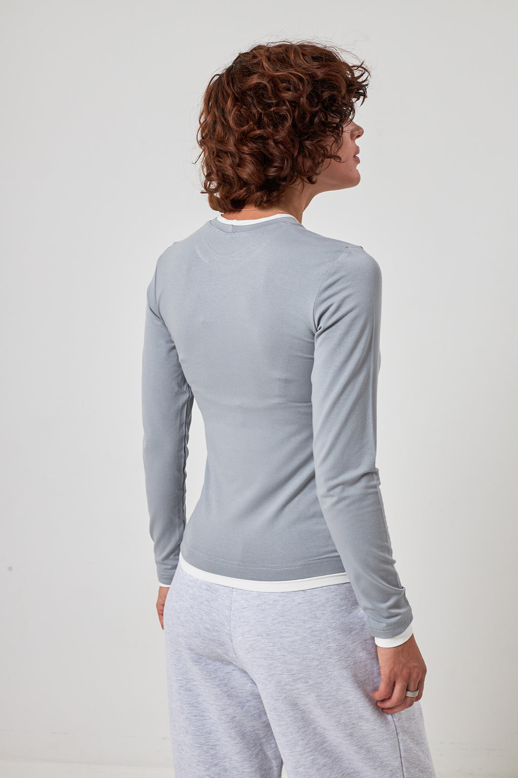 Longsleeve cu efect de tricou