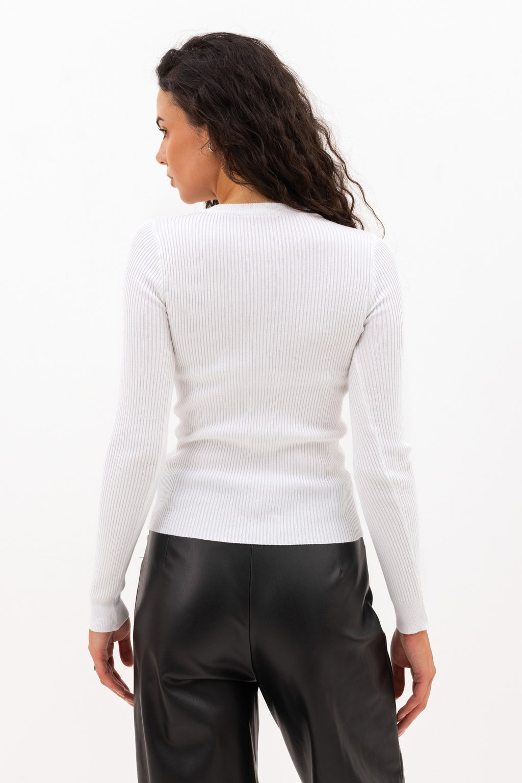 Long sleeve în relief Round