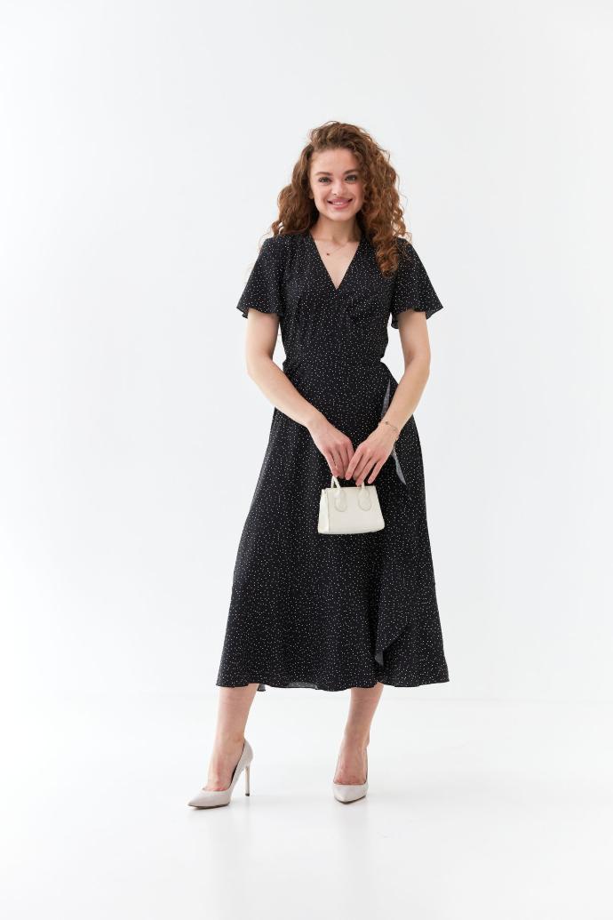 Rochie midi petrecută cu mâneci clopot