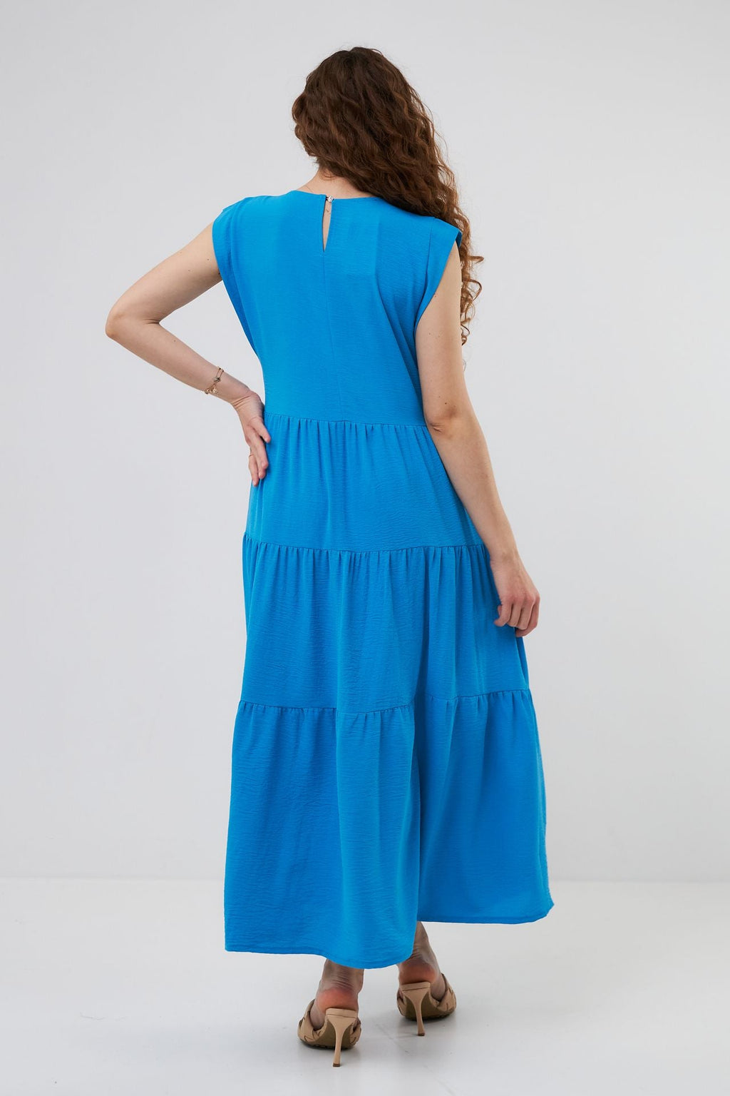 Rochie midi boho din crep