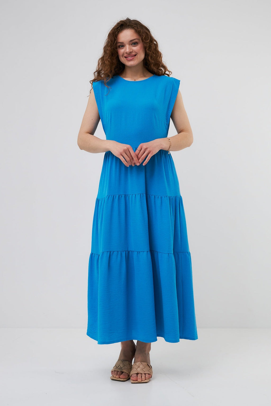 Rochie midi boho din crep