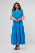 Rochie midi boho din crep