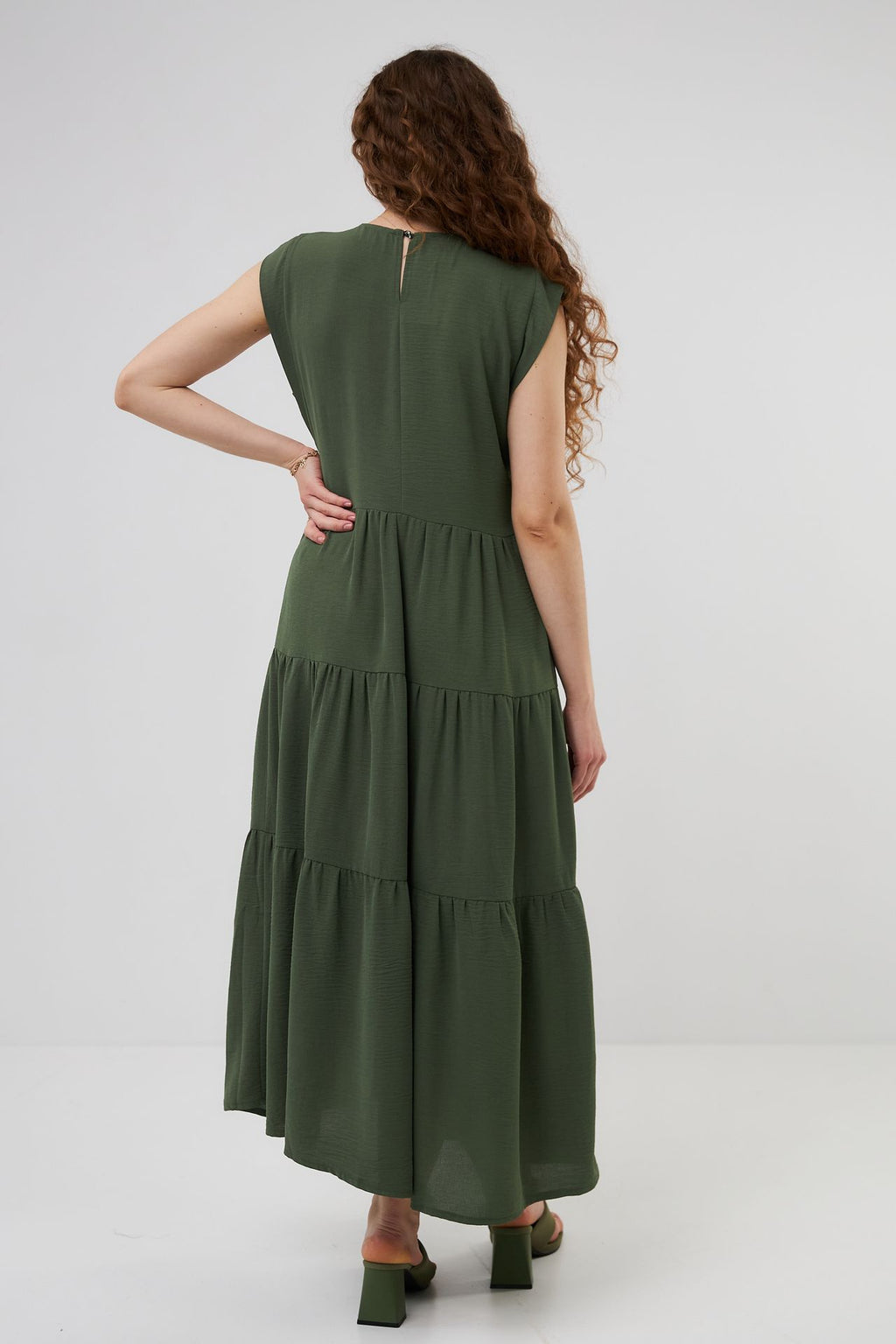 Rochie midi boho din crep