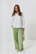 Pantaloni palazzo cu in Olivia