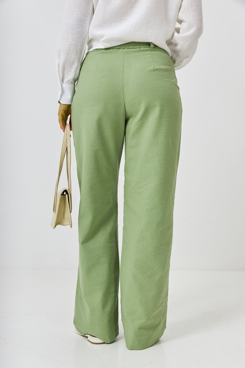 Pantaloni palazzo cu in Olivia