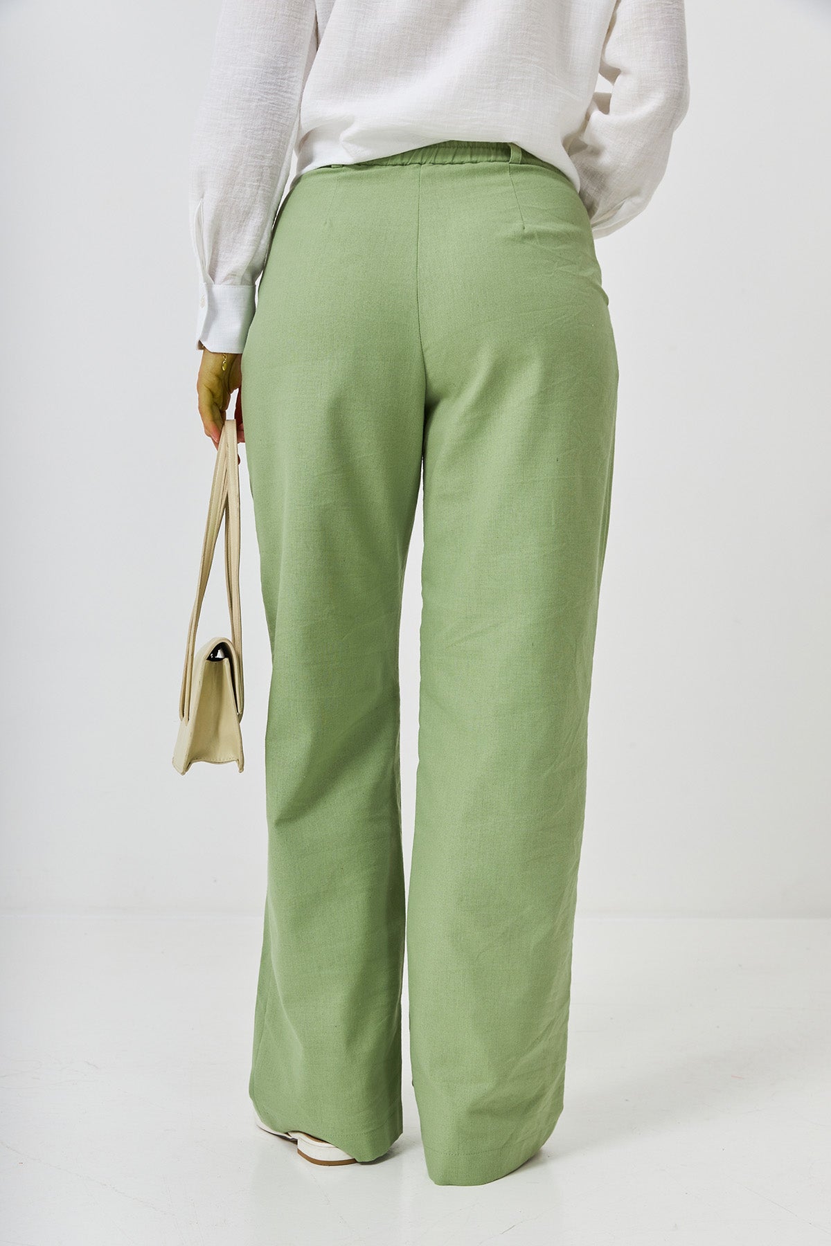 Pantaloni palazzo cu in Olivia