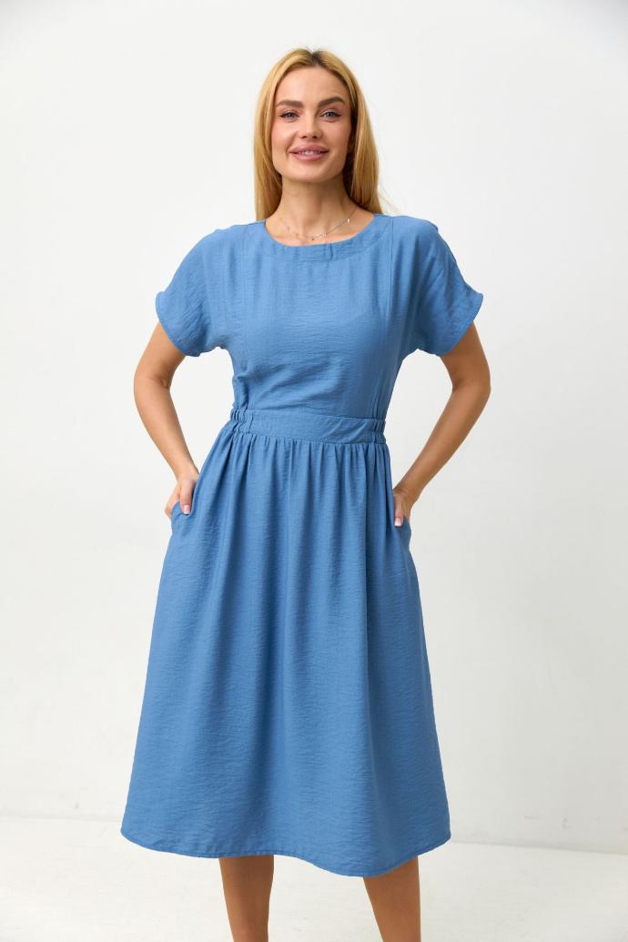 Rochie midi cu in și nasturi pe spate