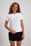 Tricou basic cu imprimeu floral