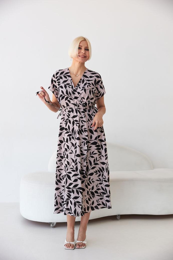 Rochie midi cu bust petrecut și imprimeu floral