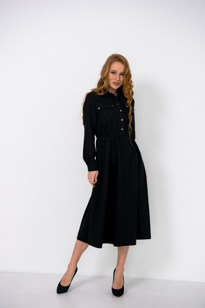 Rochie din piele întoarsă cu capse