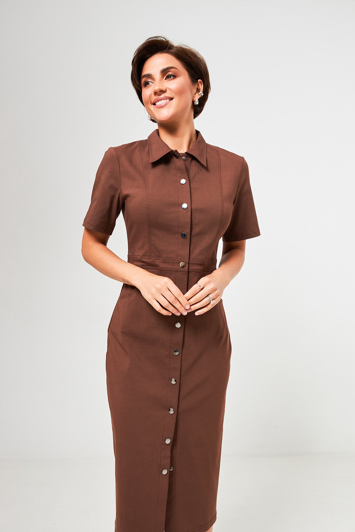 Rochie midi mulată din denim bengalină