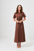 Rochie maxi din mătase, de ocazie