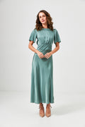 Rochie maxi din mătase, de ocazie