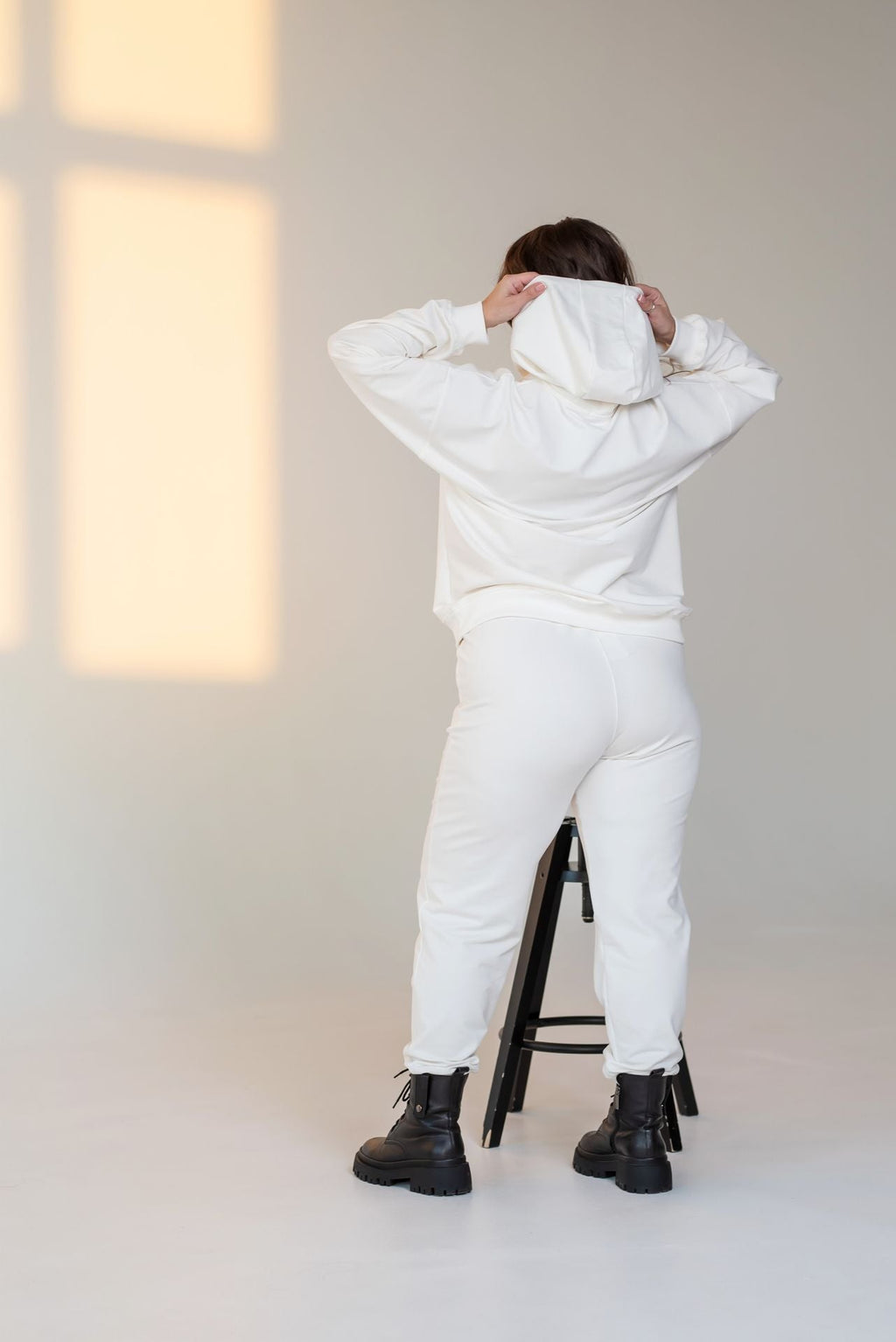 Pantaloni jogger din tricot cu două fire Rachel