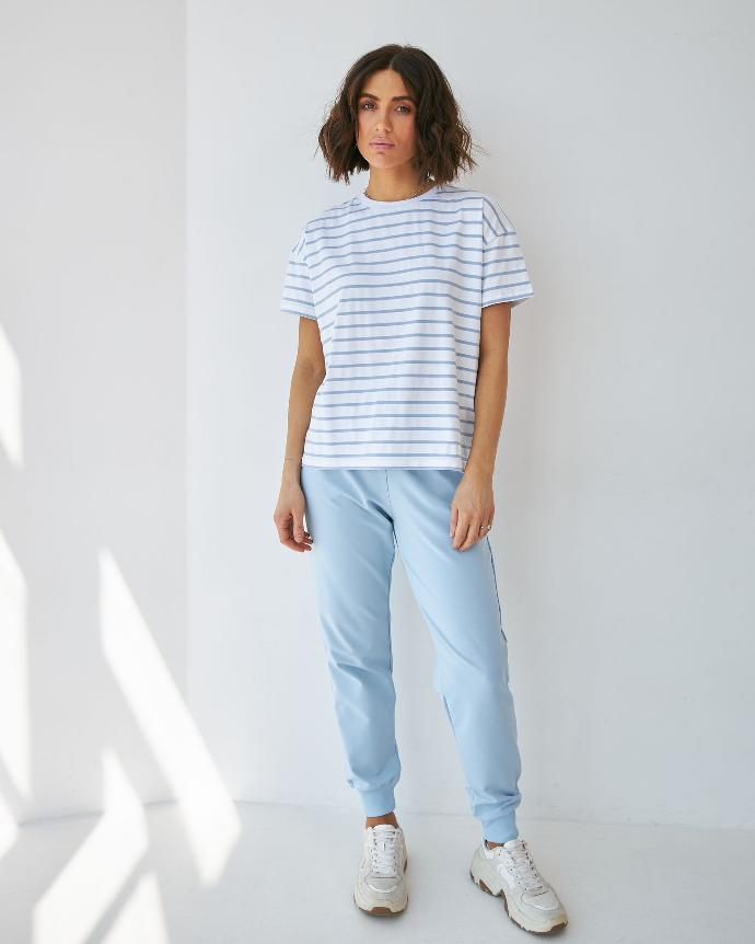 Pantaloni jogger din tricot cu două fire Rachel