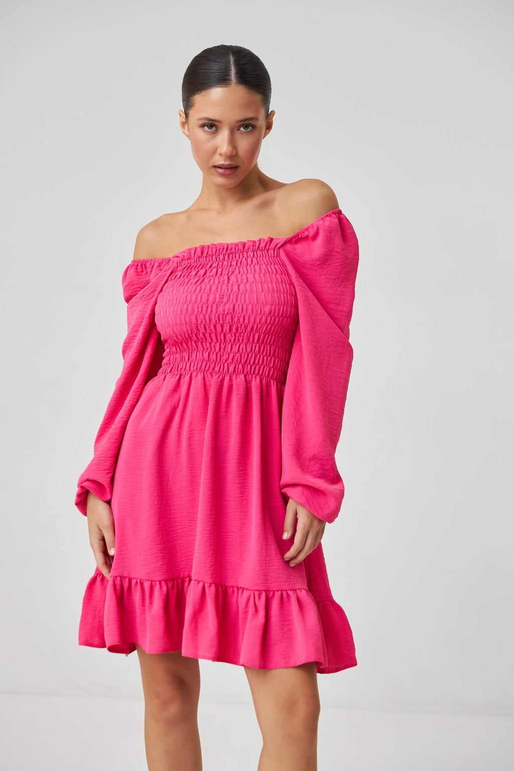 Rochie mini boho cu bust elastic