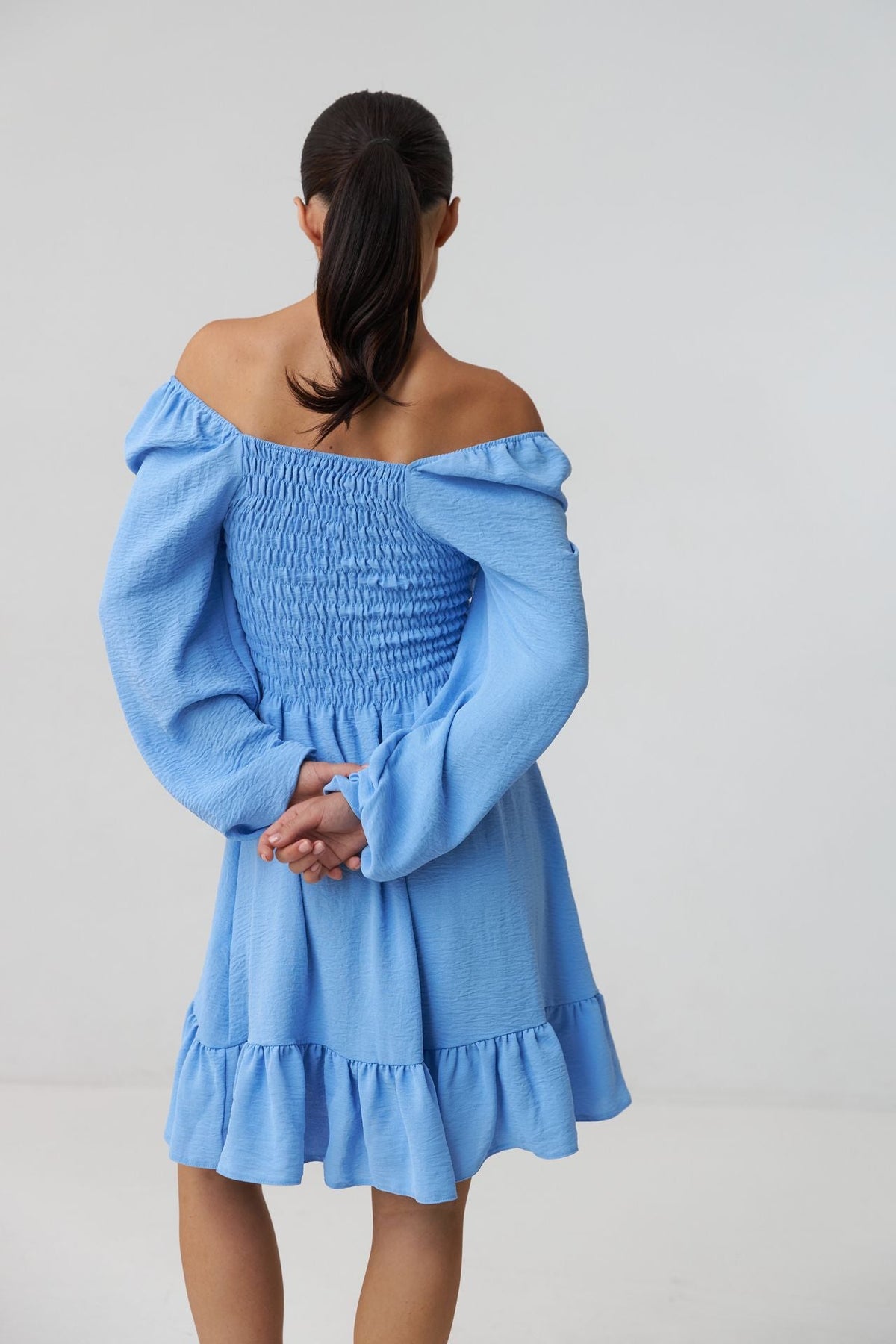 Rochie mini boho cu bust elastic