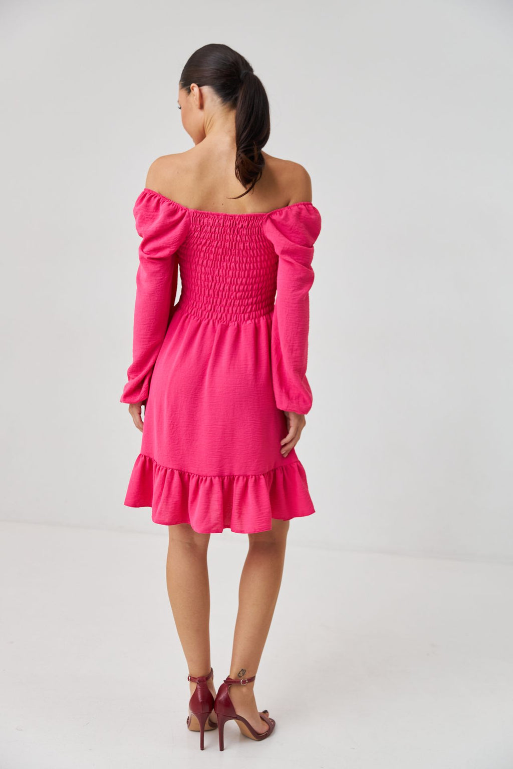 Rochie mini boho cu bust elastic