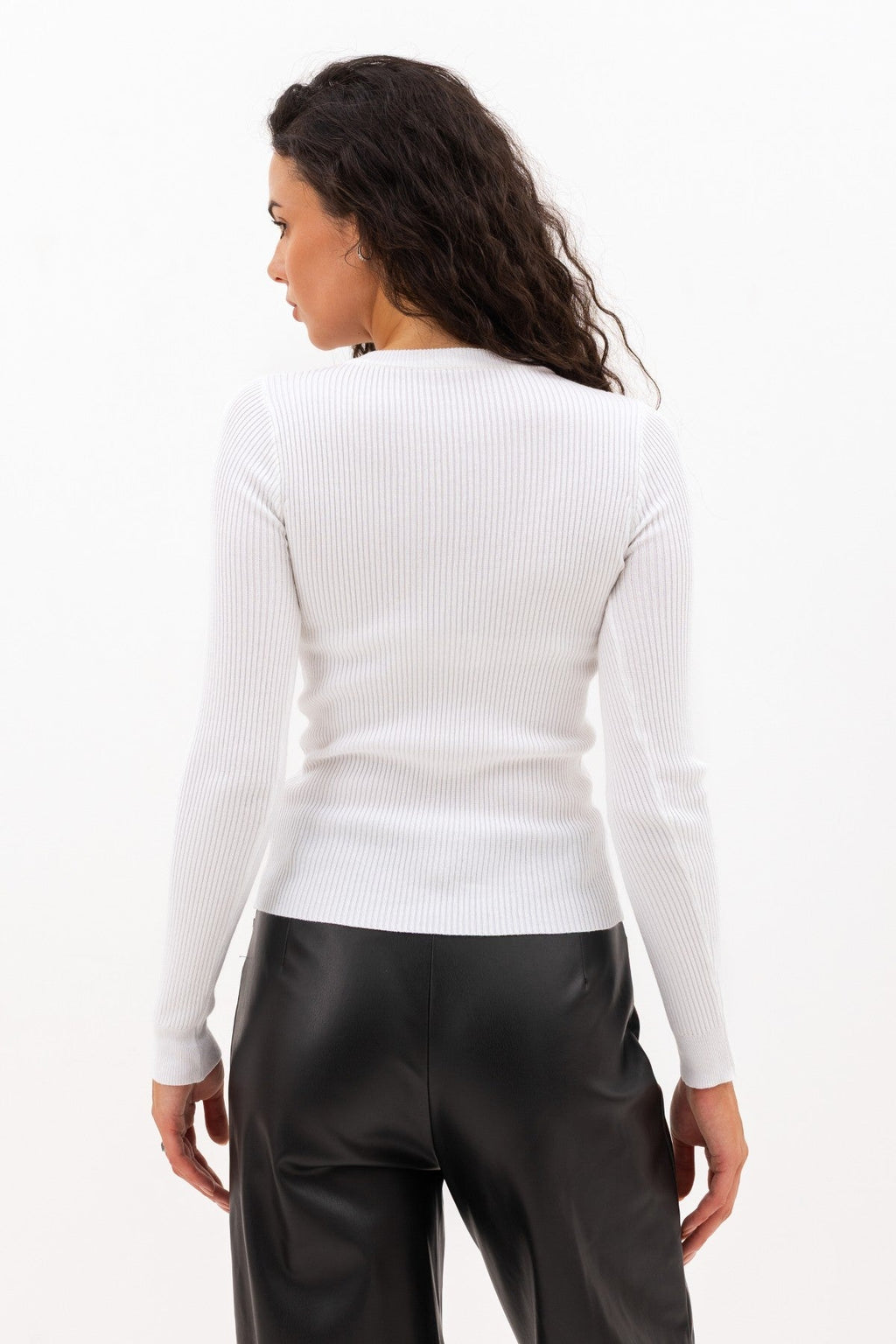 Long sleeve în relief Round