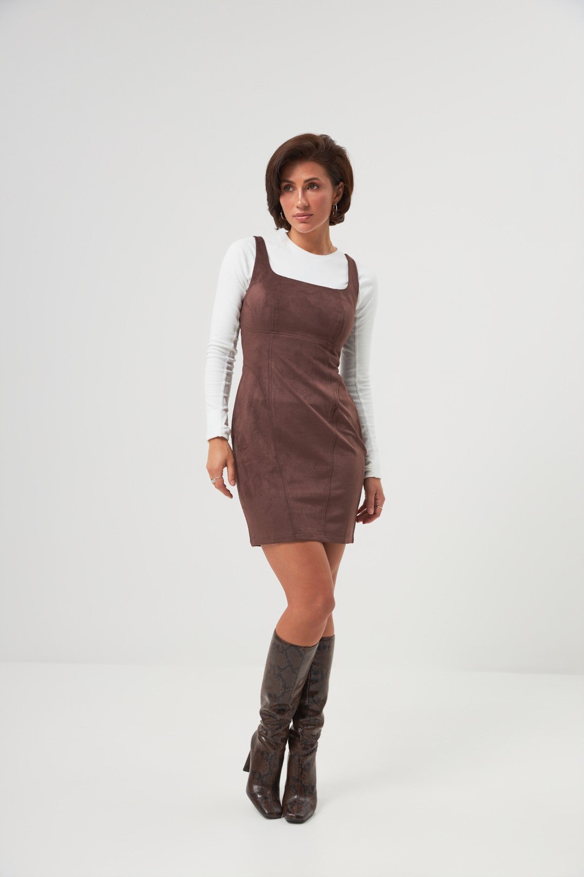 Sarafan mini cu șiret tip corset