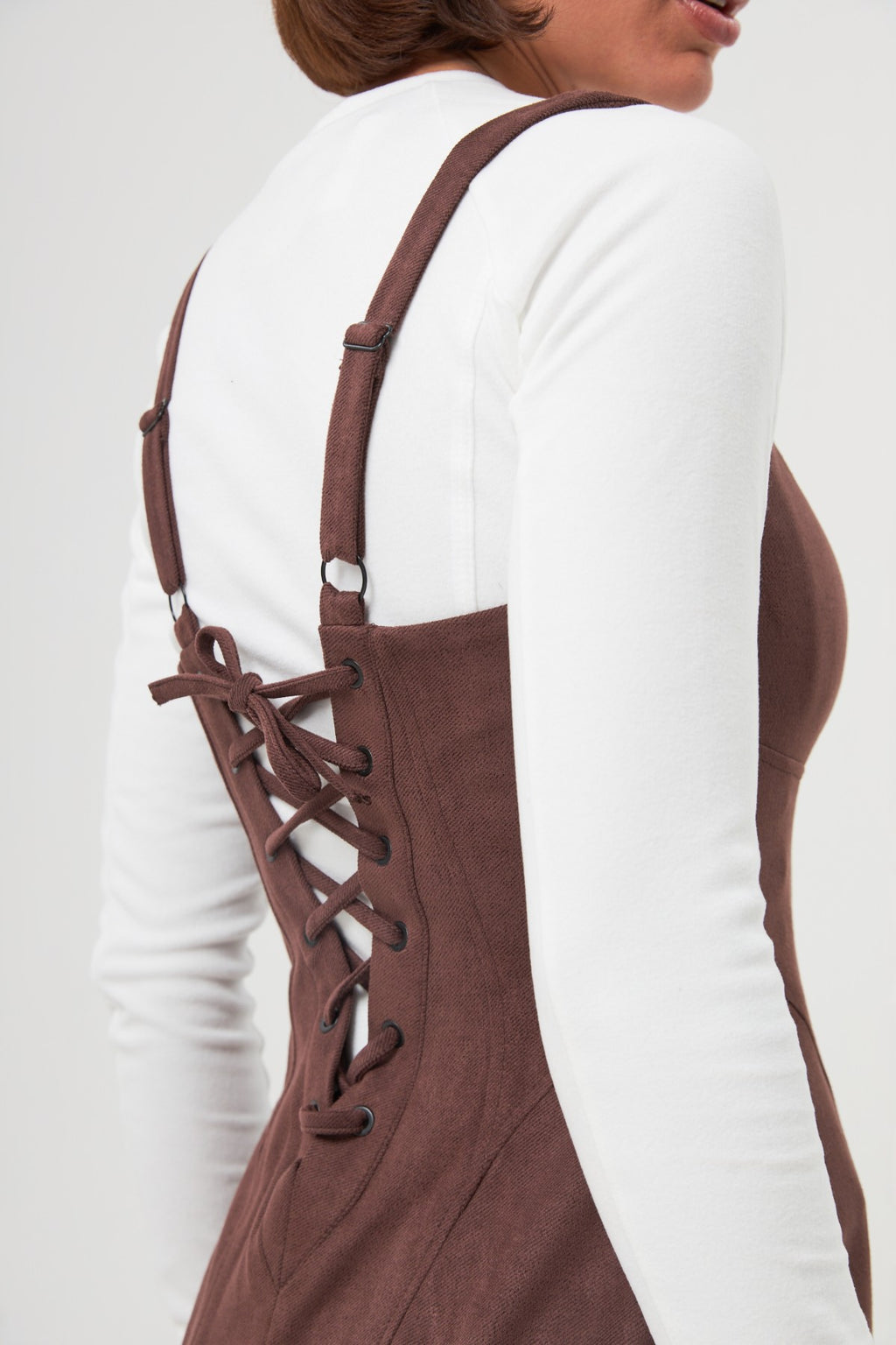Sarafan mini cu șiret tip corset