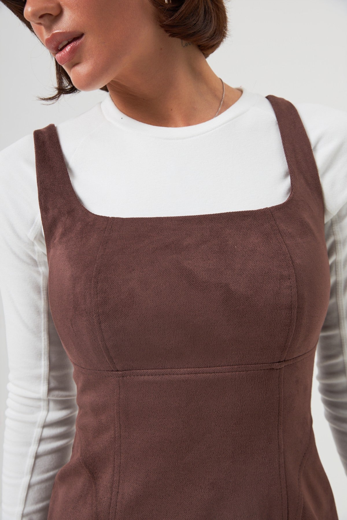 Sarafan mini cu șiret tip corset