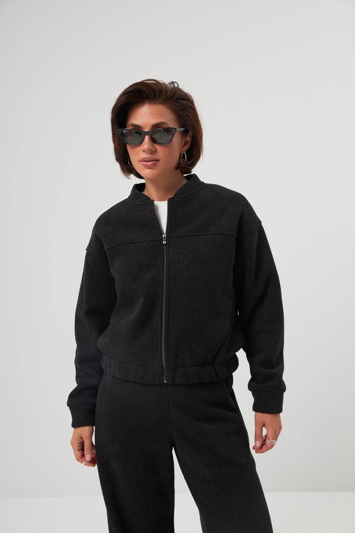 Jachetă bomber oversize cu fermoar Linda 2.0