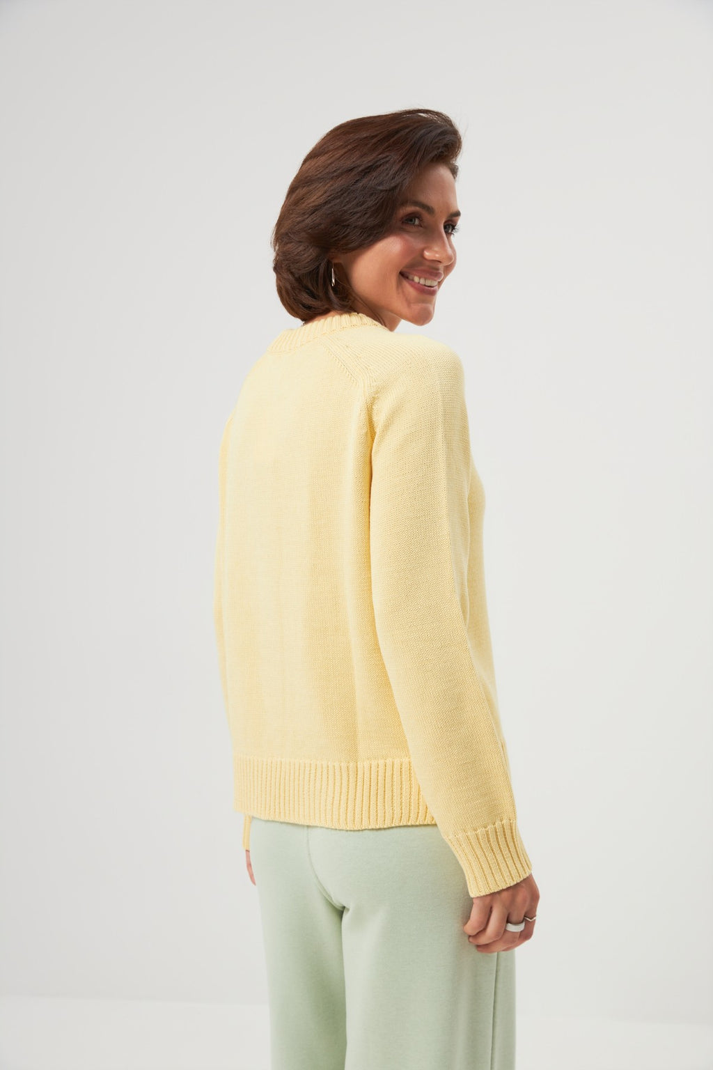 Pulover tricotat cu mânecă raglan