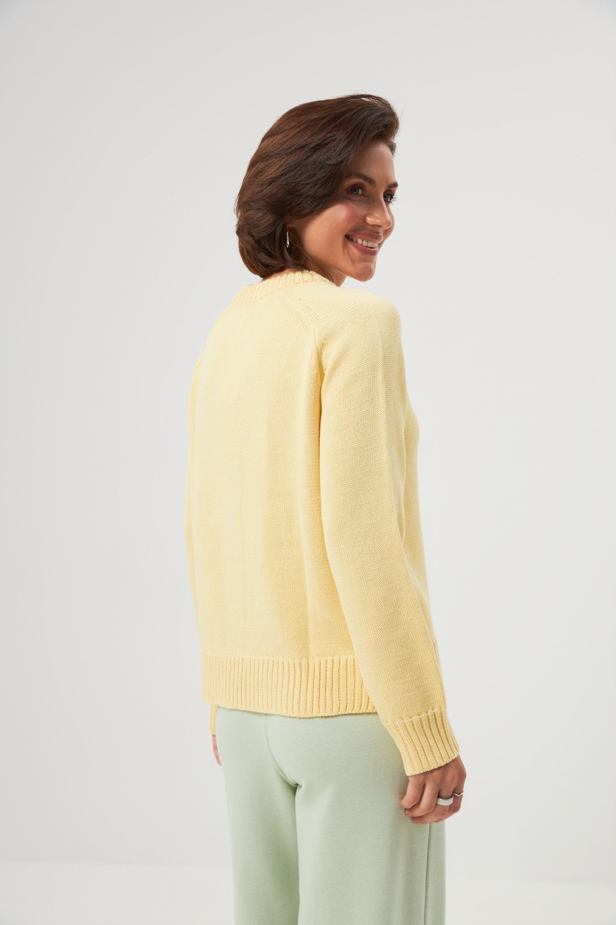 Pulover tricotat cu mânecă raglan