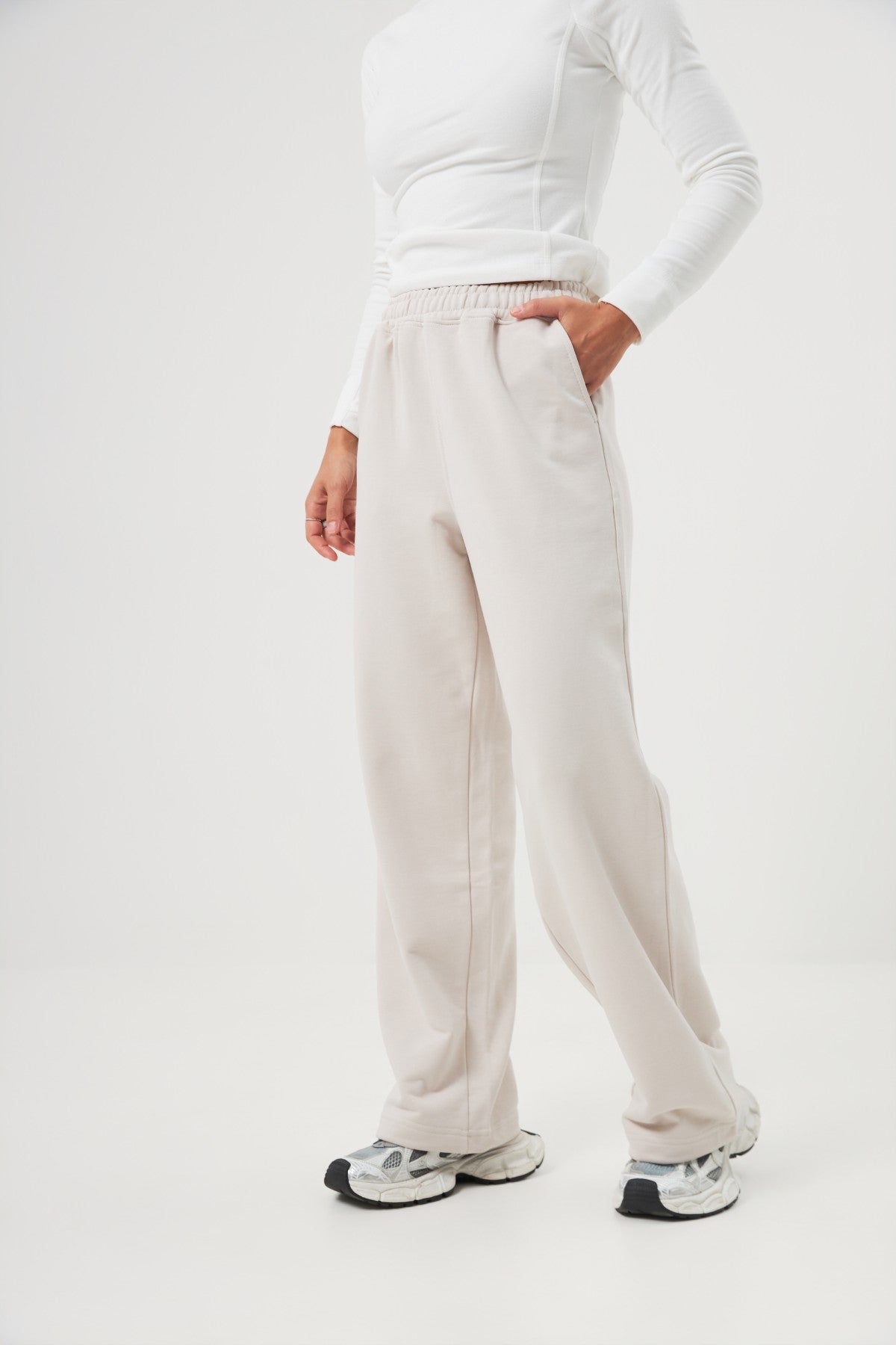 Pantaloni palazzo cu elastic Kate