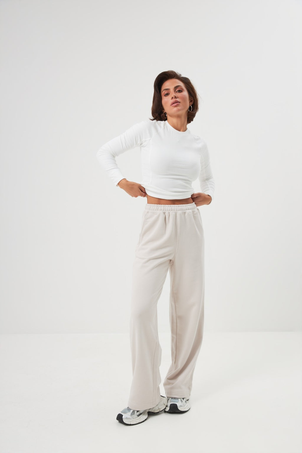 Pantaloni palazzo cu elastic Kate