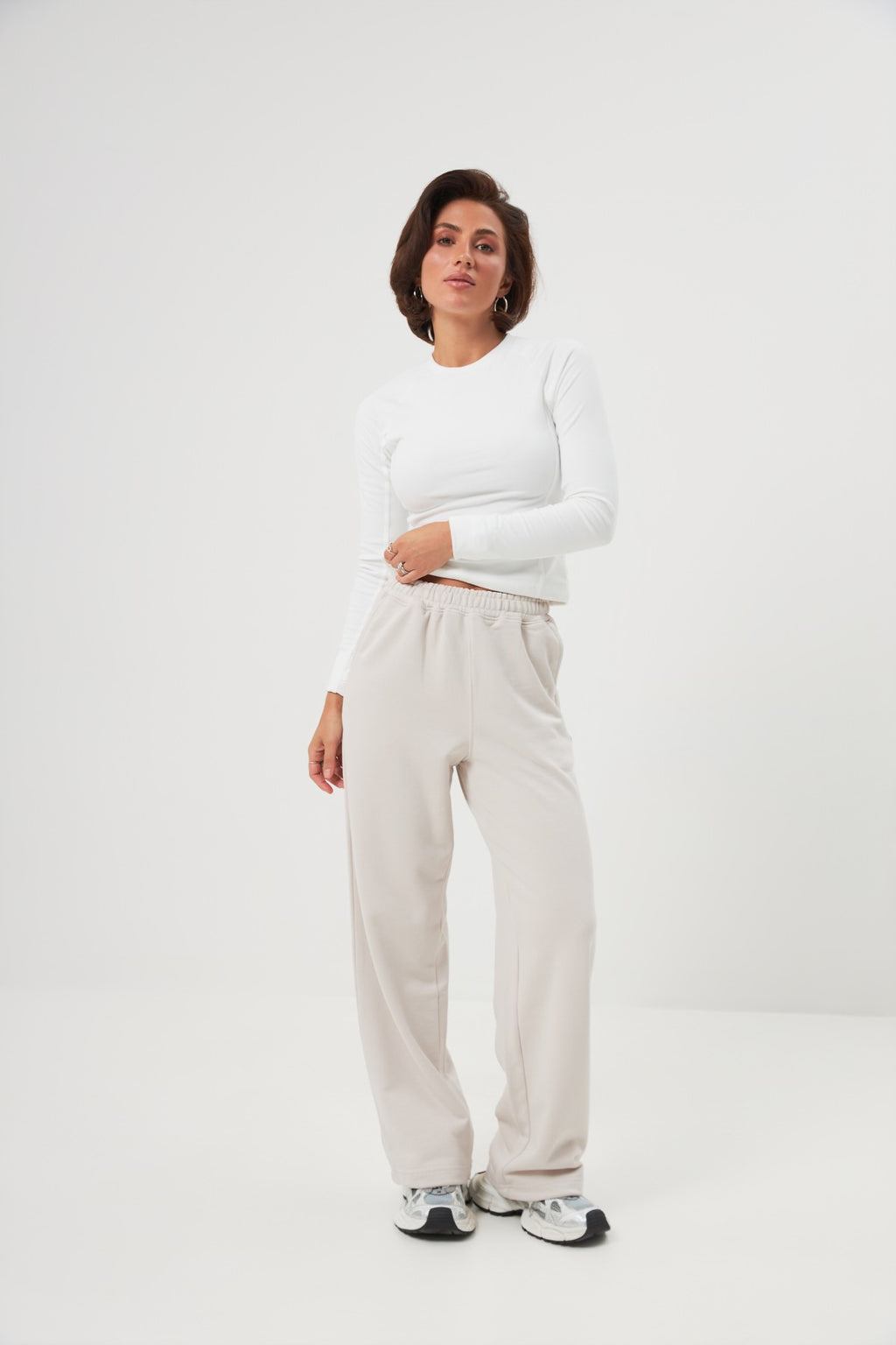 Pantaloni palazzo cu elastic Kate