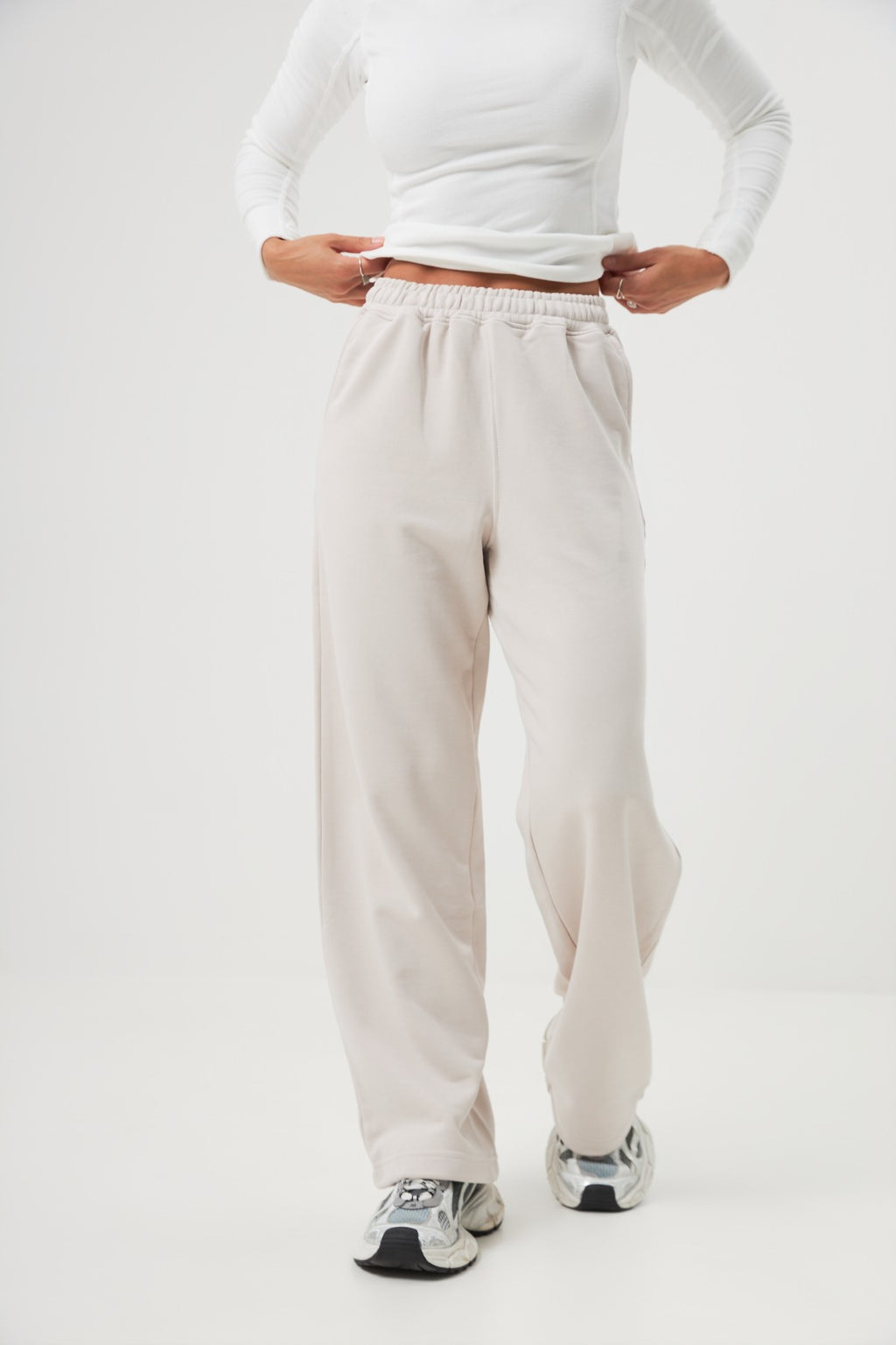 Pantaloni palazzo cu elastic Kate
