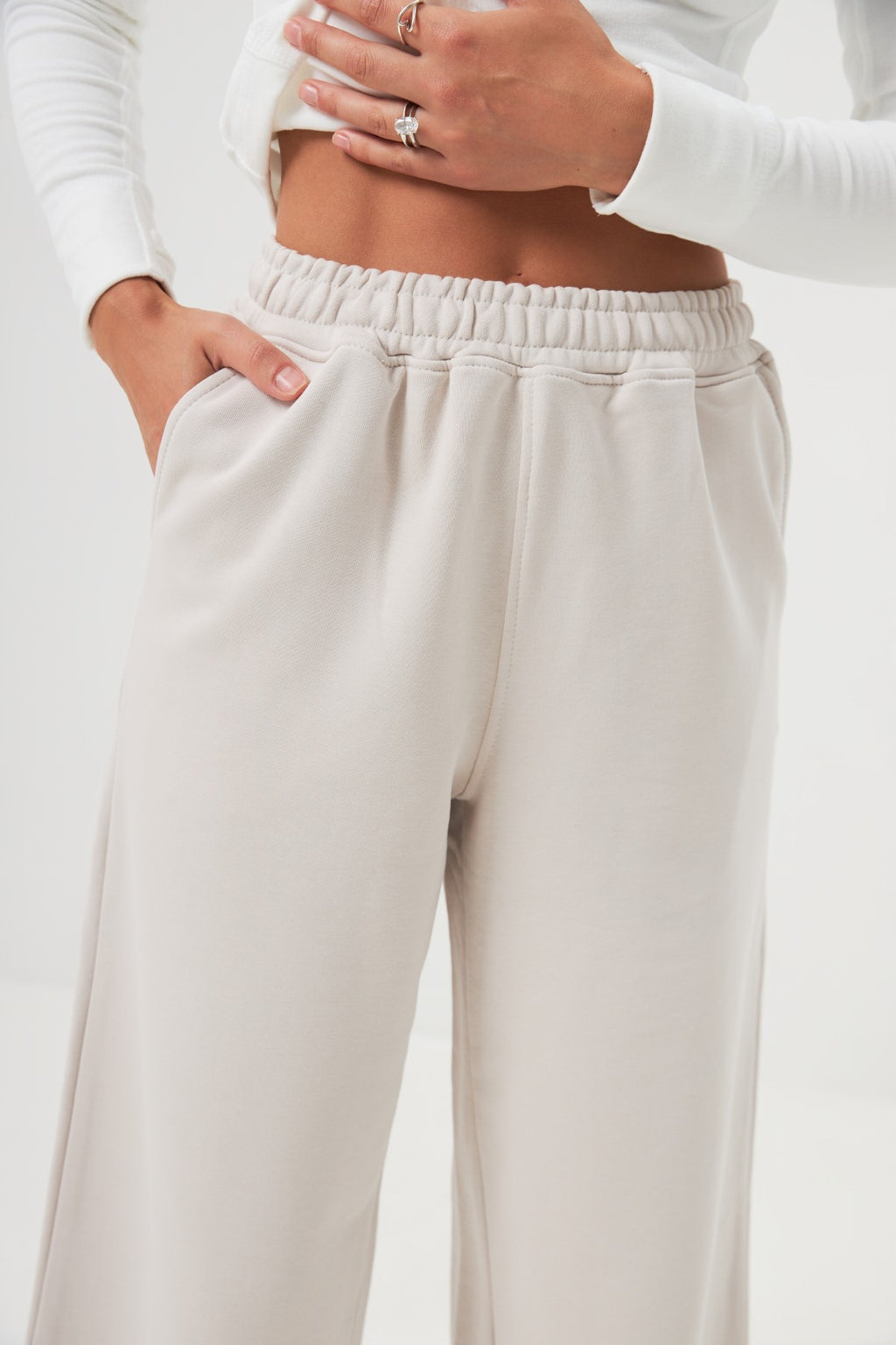 Pantaloni palazzo cu elastic Kate