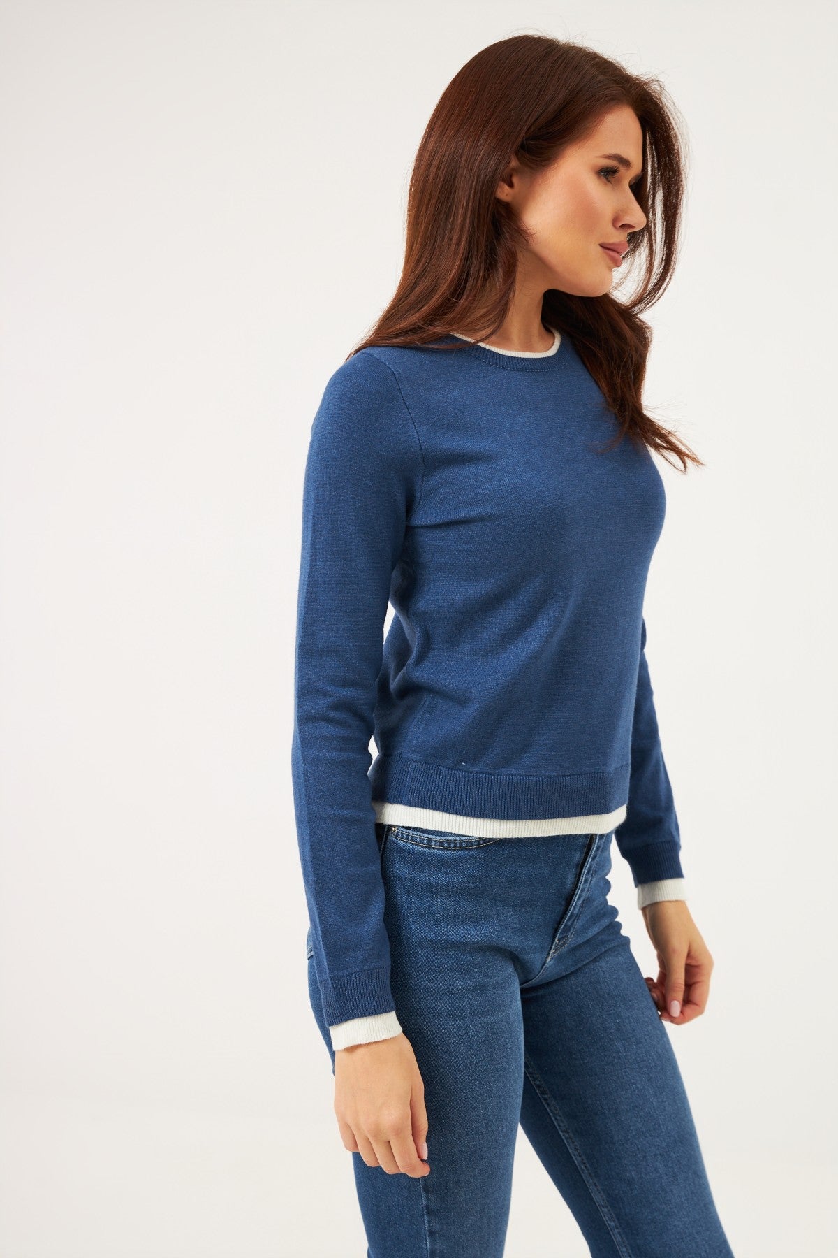 Pulover cu efect de long sleeve