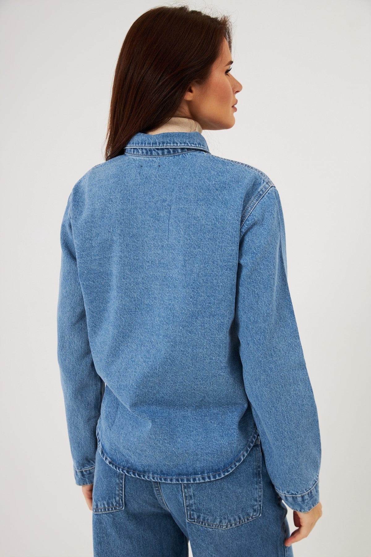 Cămașă din denim cu capse