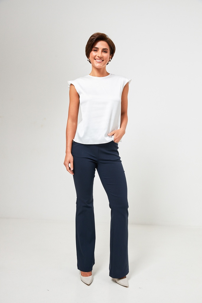 Блуза з коротким рукавом комбінована