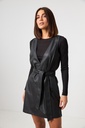 Mini dress made of eco-leather