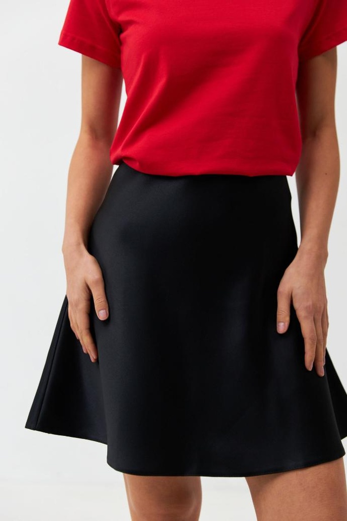 Fustă mini din satin