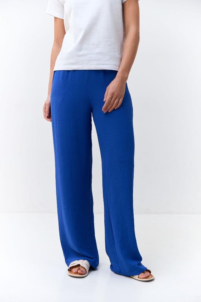 Crepe trousers with an elastic waistband