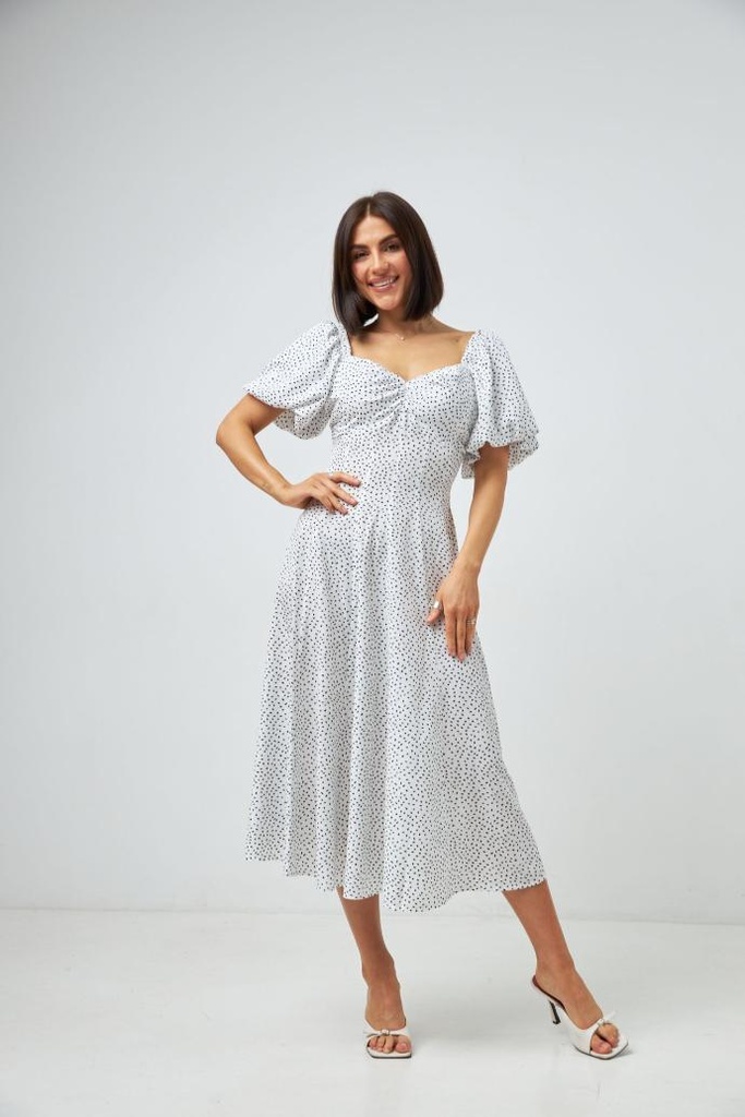 Dress with bell sleeves