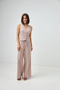 Pantaloni din in cu elastic