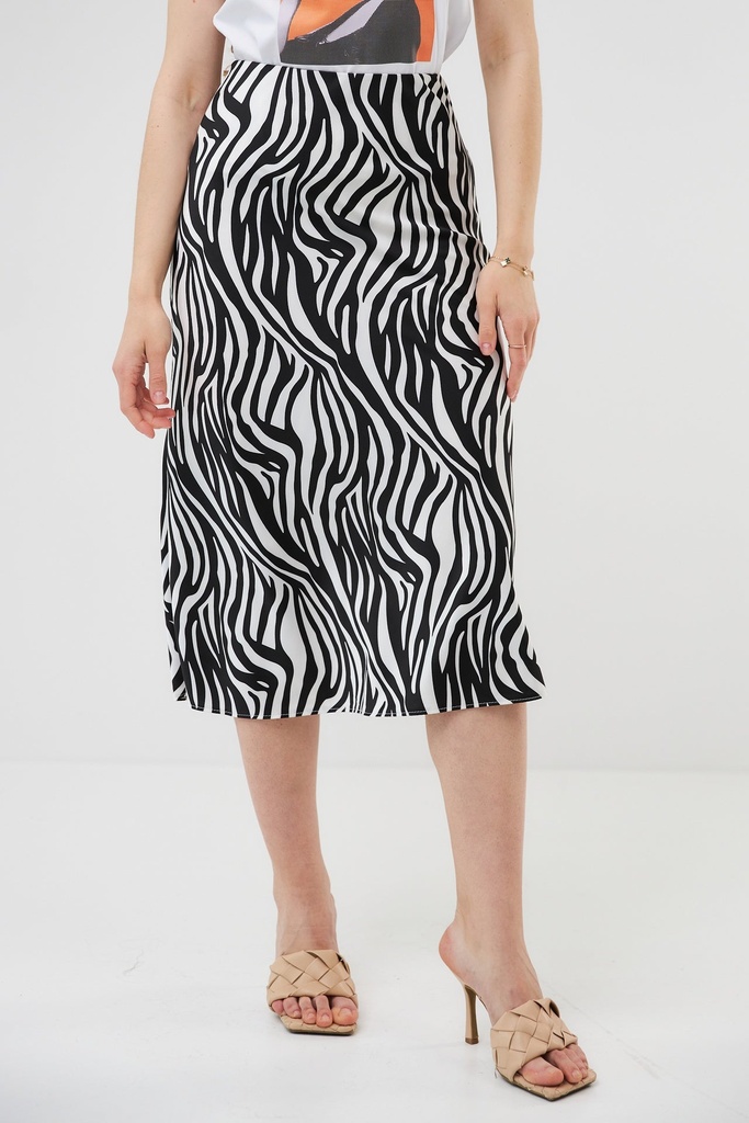 Silk satin skirt
