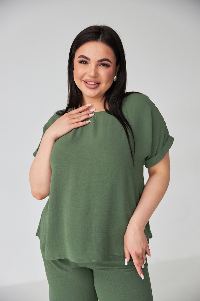 Blouse loose from crepe