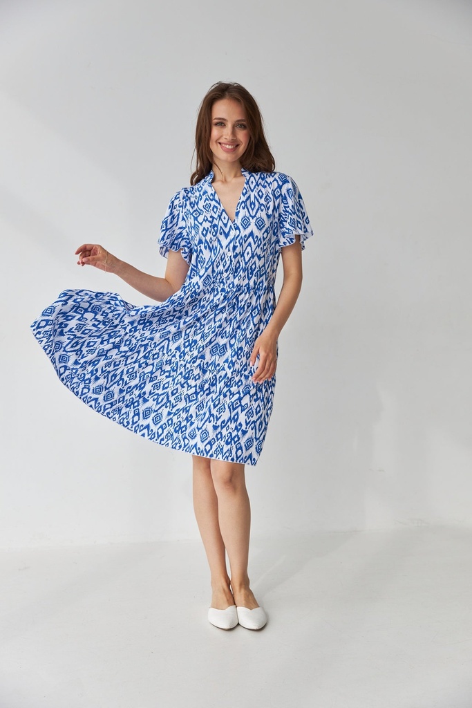 Rochie lunga cu doua straturi si decolteu in V
