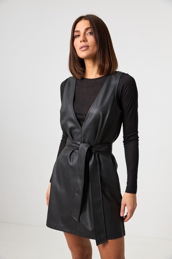 Mini dress made of eco-leather