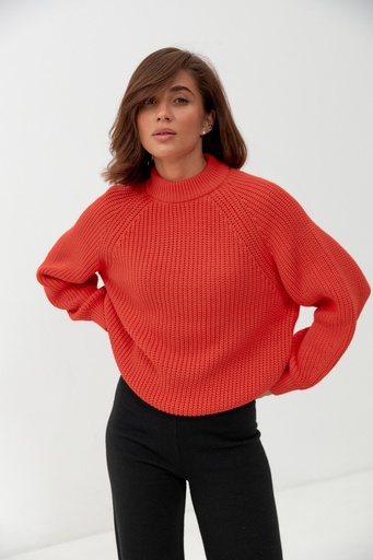 Sweater raglan chunky knit