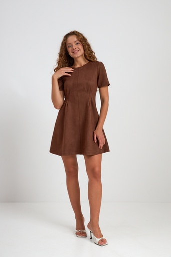 Rochie din piele întoarsă